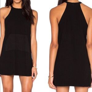 Nytt halter-style mini dress relaxed shift silhouette front pocket off white 1
